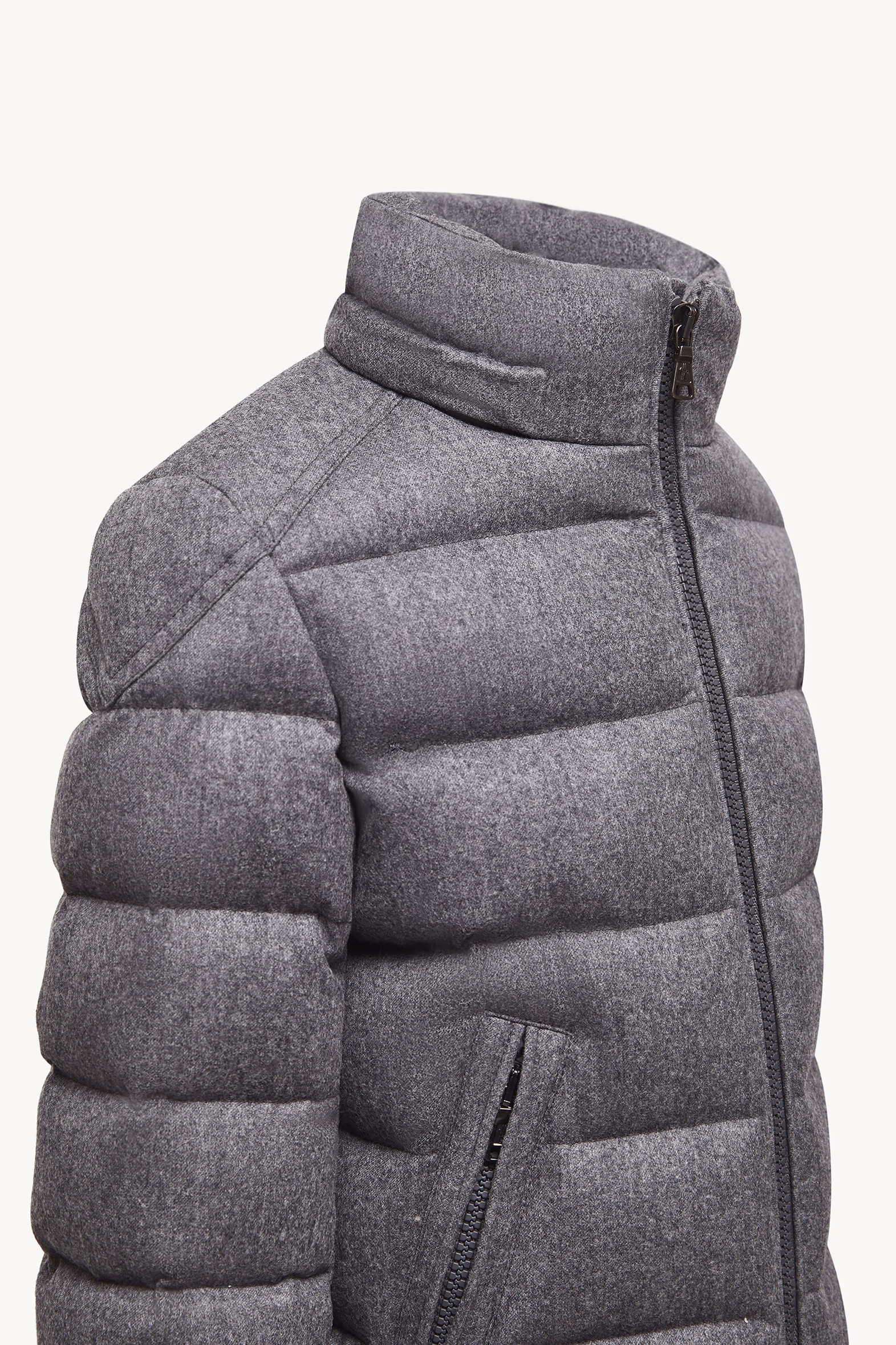 Doudoune en laine à capuche Montgenevre Garçon Gris foncé Moncler 6